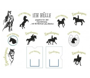 ITH Stickserie - Equidenpass Hülle 